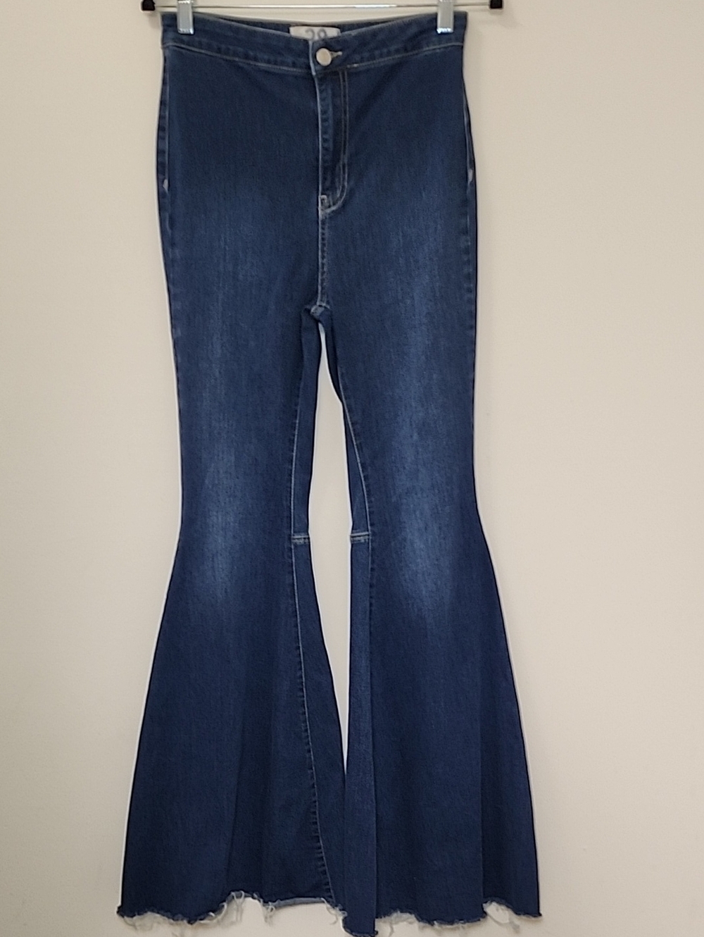 Free People Just Float Flare Jeans high-rise waist exaggerated bell-bottom Sz 28 - Picture 6 of 15